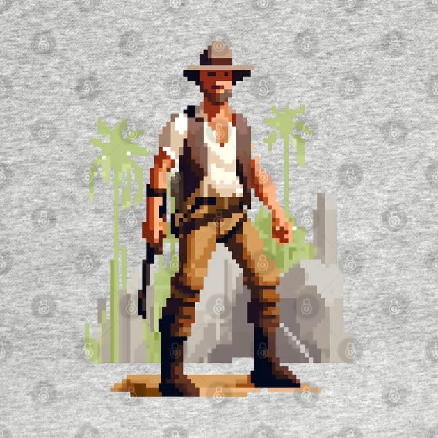 Indiana Jones Pixel Art by pandas doing stuff